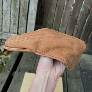 New York Hat Co Leather Flat Cap Sz L/XL
